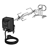 Onlyfire asador universal de acero inoxidable, asador eléctrico con motor de parrilla para parrilla de gas